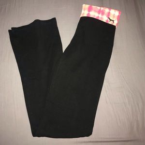 💕 PINK Fold-over Flare Leggings 💕